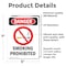 Signmission Smoking Prohibited Danger Sign, Vinyl Decal, 5in W x 7in L, 2PK OS-2PACK-DS-D-57-V-1575 - alternate 2